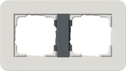 212421 - Gira E3 Рамка на 2 поста, светло-серый/антрацит