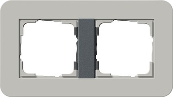 212422 - Gira E3 Рамка на 2 поста, серый/антрацит