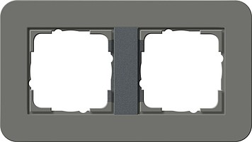 212423 - Gira E3 Рамка на 2 поста, темно-серый/антрацит