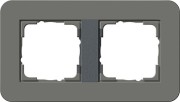 212423 - Gira E3 Рамка на 2 поста, темно-серый/антрацит