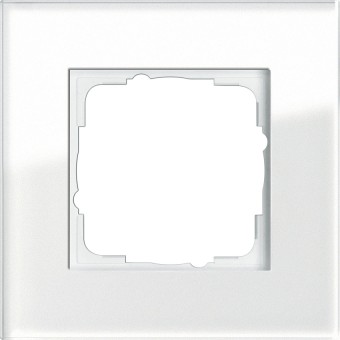 21112 - Gira Esprit  Рамка на 1 пост,  белое стекло