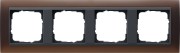 21413 - Gira Event Рамка на 4 поста, матовый темно-коричневый, центральная вставка антрацит