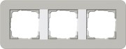213412 - Gira E3 Рамка на 3 поста, серый/бел. глянцевый