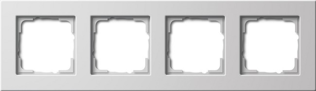 214204 - Gira E22 Рамка на 4 поста для установки заподлицо, глянцевый белый