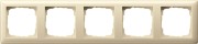 21501 - Gira Standard55 Рамка на 5 постов,  глянцевый кремовый