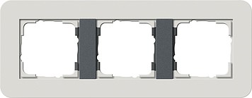 213421 - Gira E3 Рамка на 3 поста, светло-серый/антрацит
