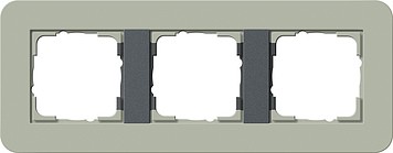213425 - Gira E3 Рамка на 3 поста, серо-зеленый/антрацит