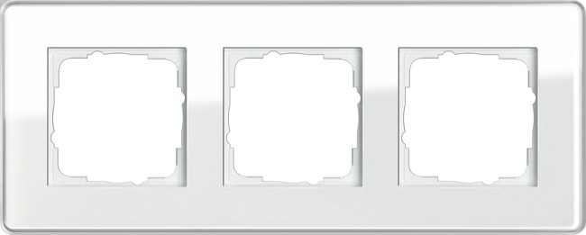 213512 - Gira Esprit Glass C Рамка на 3 поста,  белое стекло