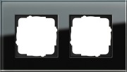 21205 - Gira Esprit  Рамка на 2 поста,  черное стекло