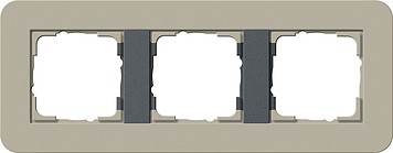 213428 - Gira E3 Рамка на 3 поста, серо-беж./антрацит