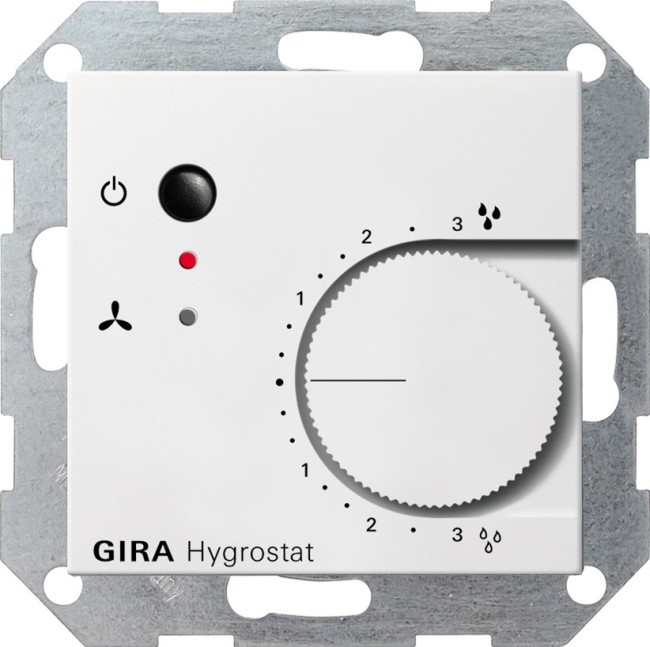 226527 - Gira System55 Электронный гигростат,  матовый белый