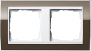 212763 - Gira Event Clear Рамка на 2 поста, коричневая глянцевая, центральная вставка белая