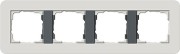 214421 - Gira E3 Рамка на 4 поста, светло-серый/антрацит