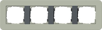 214425 - Gira E3 Рамка на 4 поста, серо-зеленый/антрацит