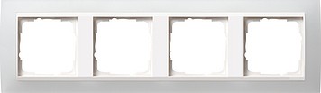 214334 - Gira Event Рамка на 4 поста, полупрозрачная белая матовая, центральная вставка белая