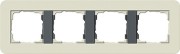 214427 - Gira E3 Рамка на 4 поста, песочный/антрацит